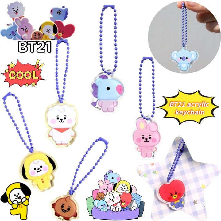 BT21 Character Acrylic Keychain product view
