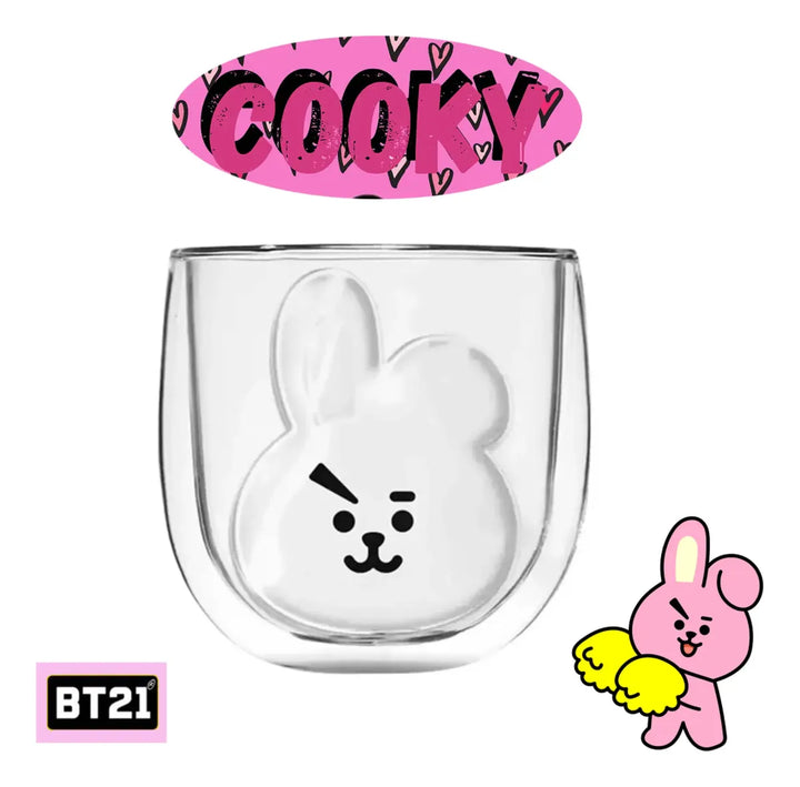 BT21 COOKY Glass Cup – view 1