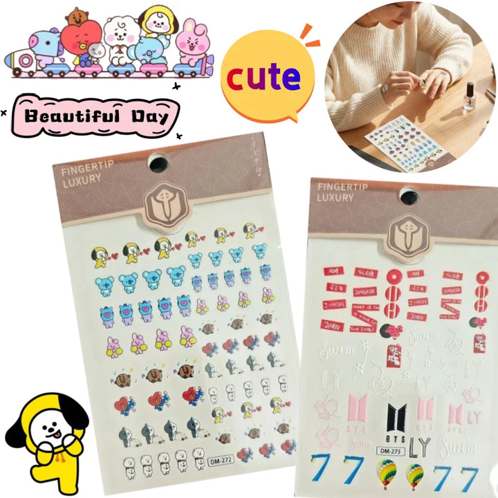 BT21 Nail Sticker Set product view