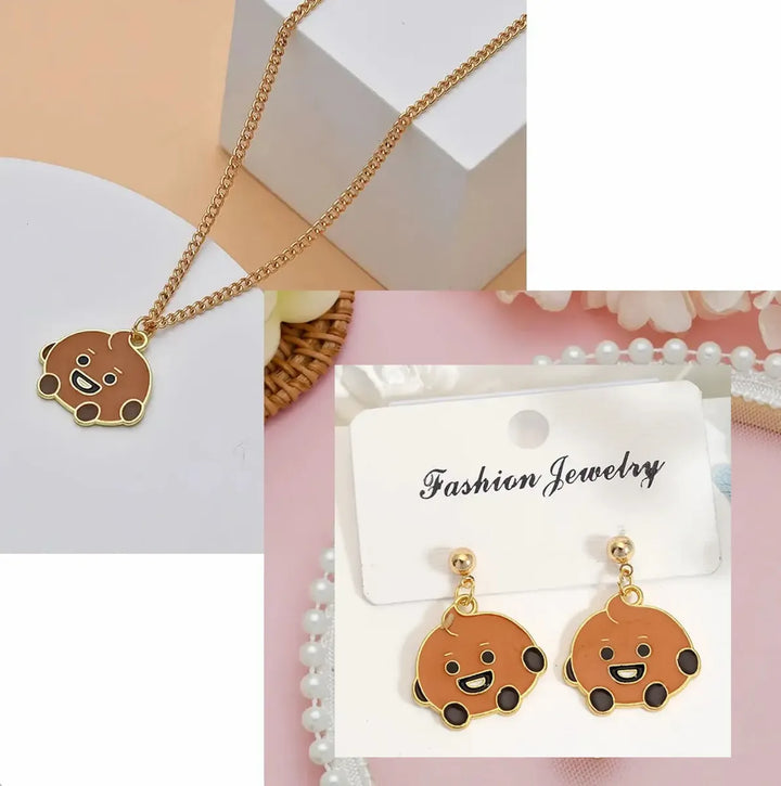 BT21 SHOOKY Necklace & Earring Set – view 1