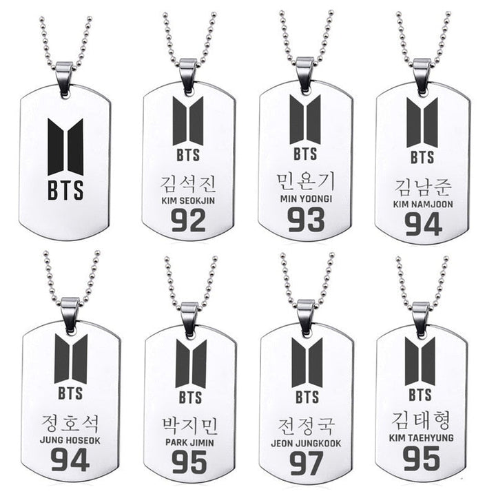 Bts Inspired Bias Armg Tag Necklace Set — image 1