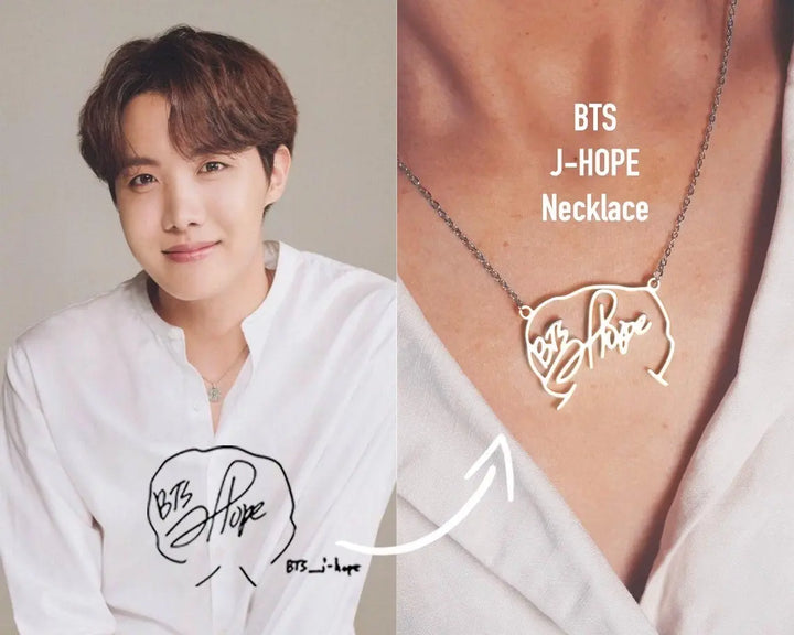 BTS J-Hope Signature-Style Pendant Necklace – view 1