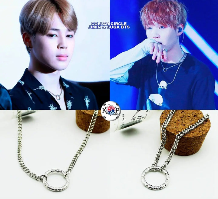BTS Jimin & SUGA Circle Necklace – view 1