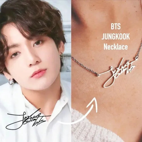 BTS Jungkook Signature Pendant Necklace – gallery image 1