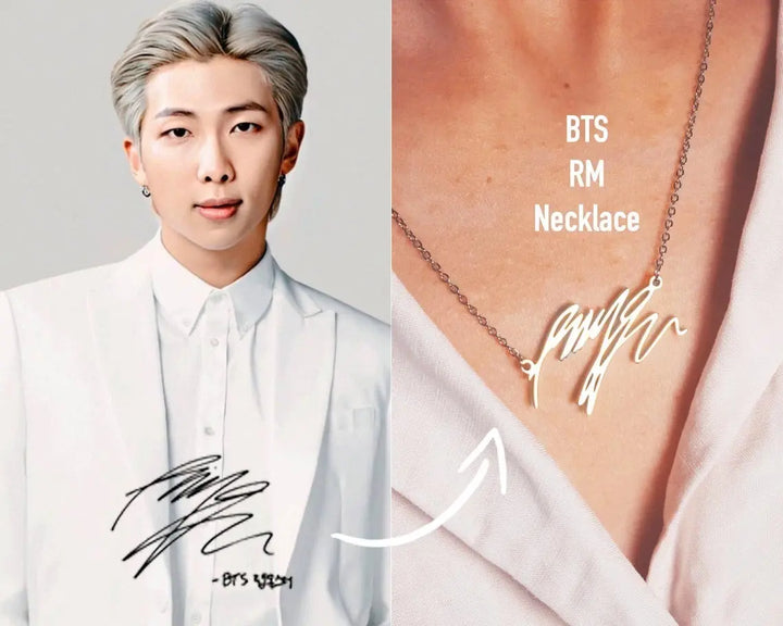 BTS RM Signature Pendant Necklace — image 1