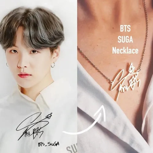 BTS SUGA Signature Pendant Necklace – gallery image 1