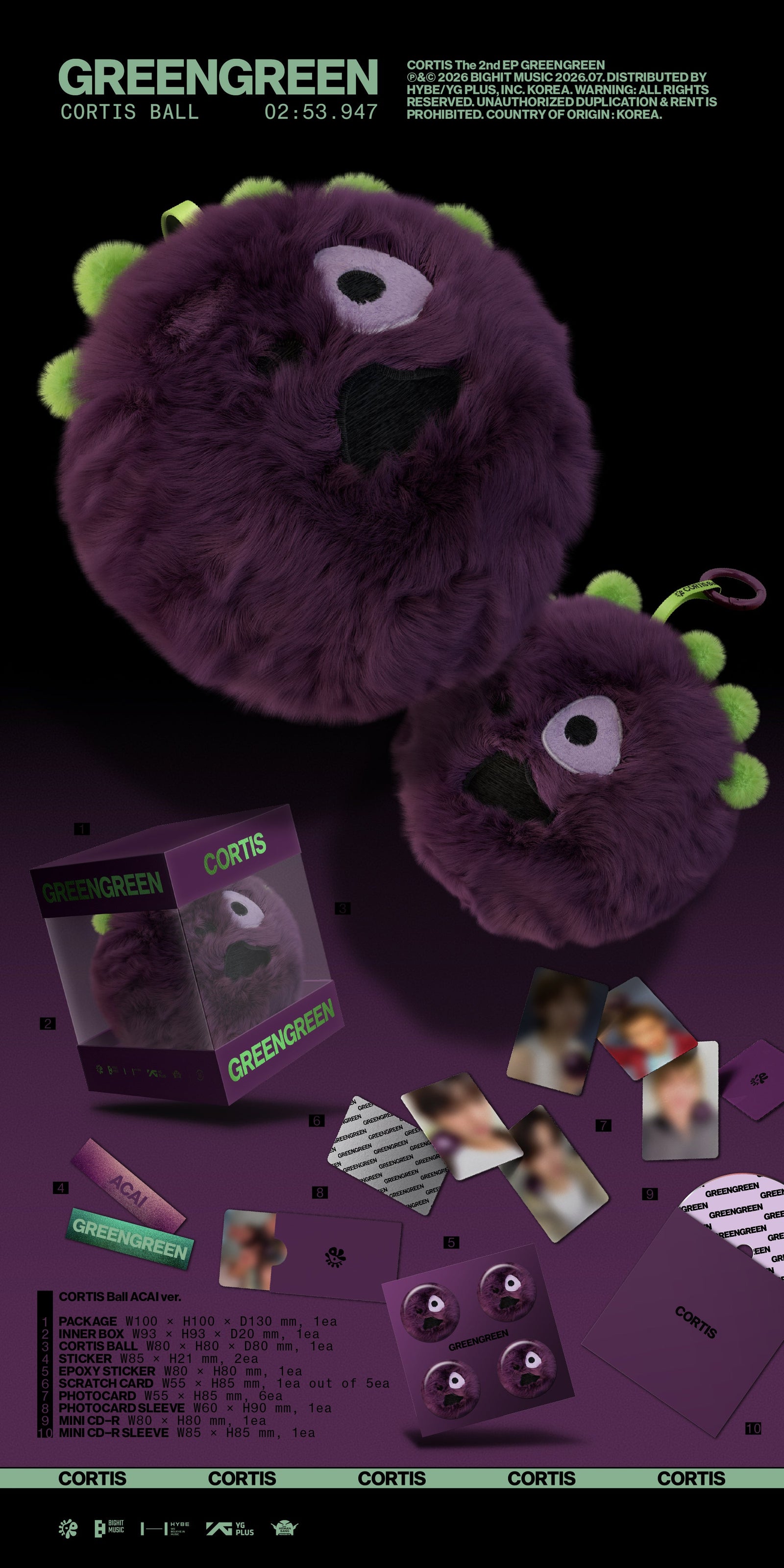 CORTIS Monster Ball plush – ACAI purple