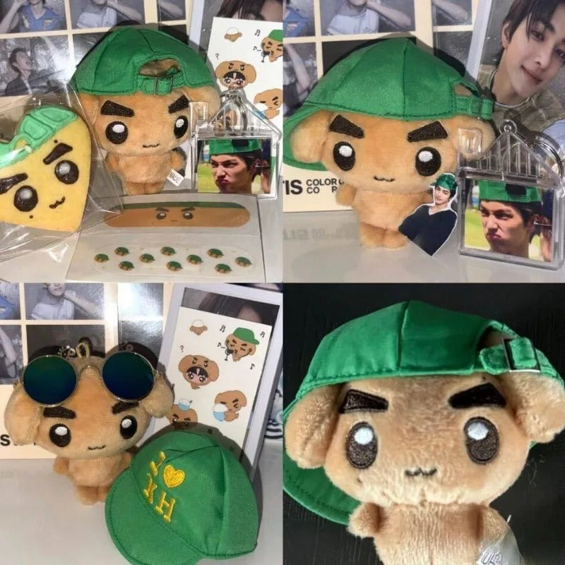 CORTIS Keonho Puppy plush bag charm collection and display collage