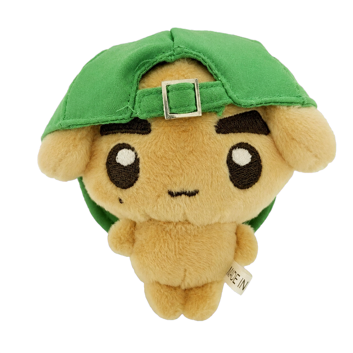 CORTIS Keonho Puppy plush bag charm with green cap – transparent product image