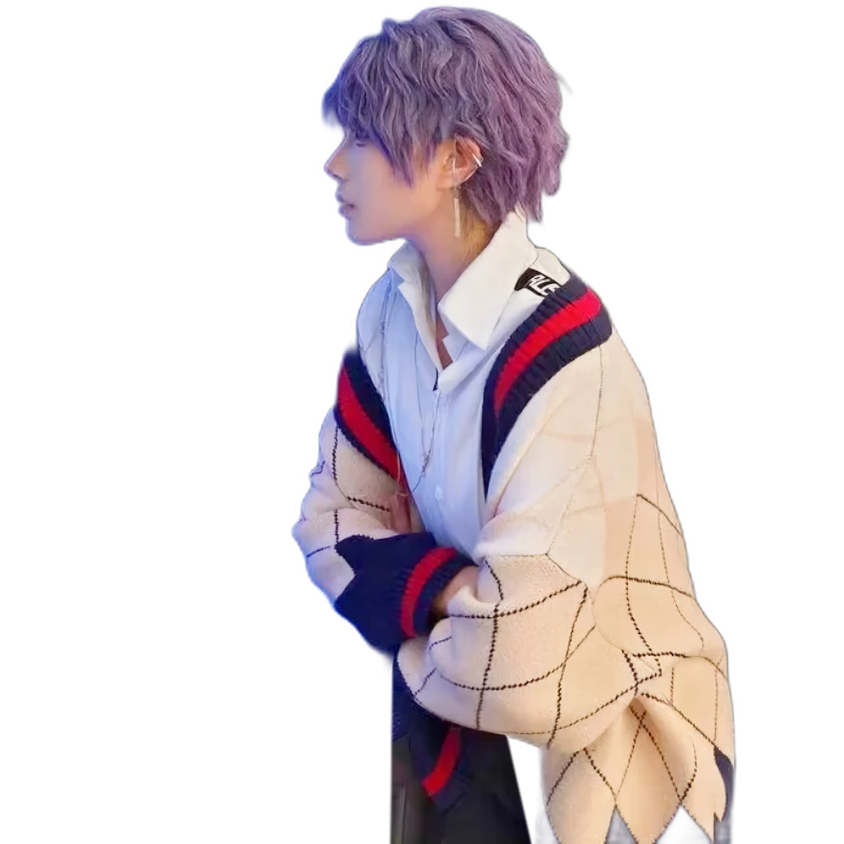 Love and Deepspace Rafayel cardigan worn by a model
