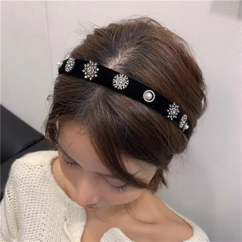 Hotel Del Luna IU Black Velvet Headband — image 2