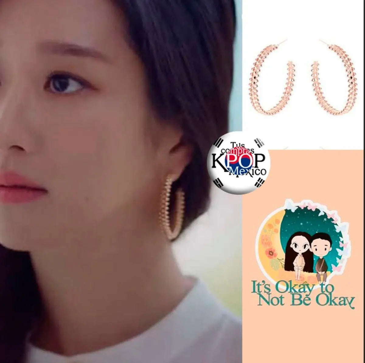 It's Okay to Not Be Okay Hoop Earrings – Style 2 — image 1