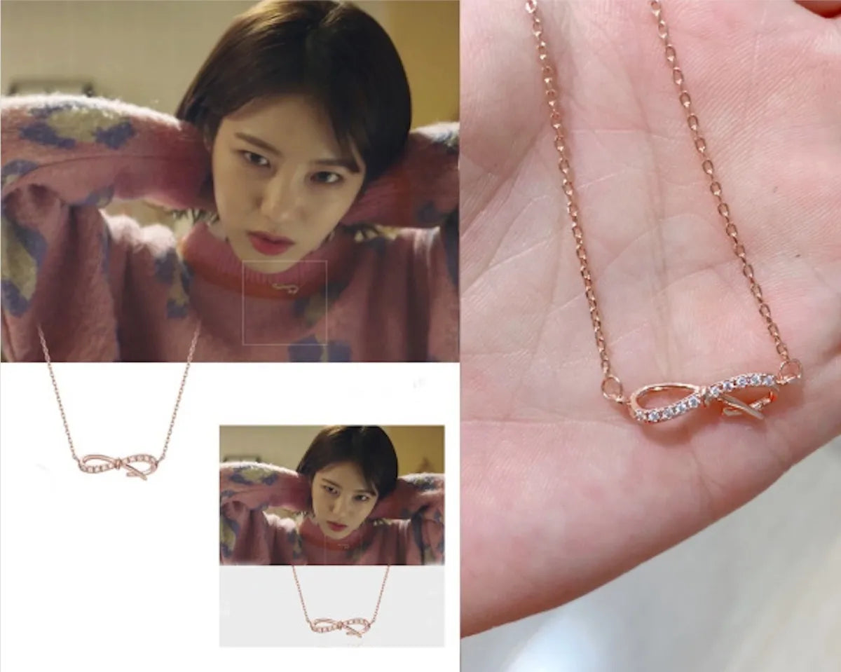 Meow, the Secret Boy Bow Necklace – Rose Gold-Tone — image 5
