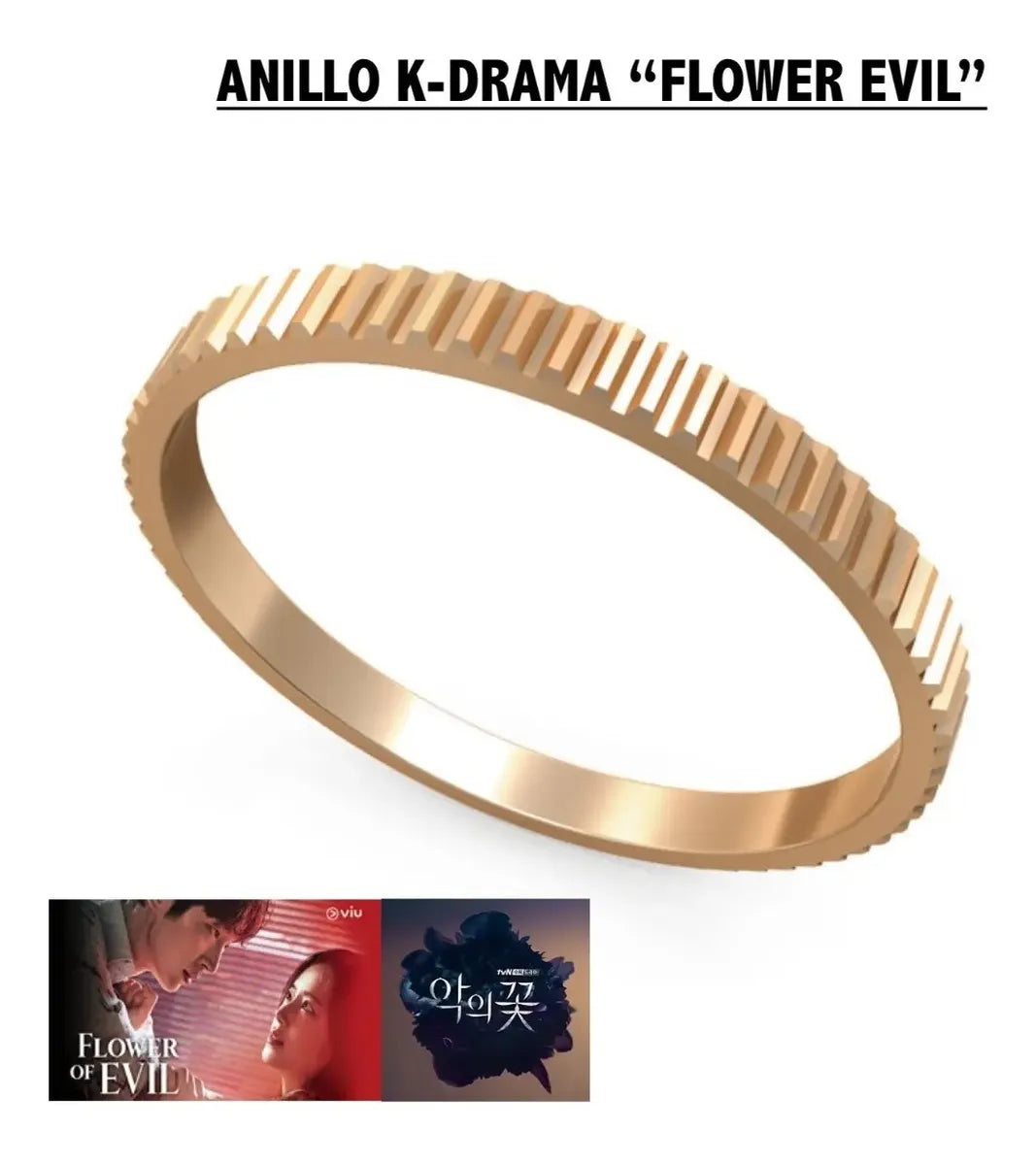 Flower of Evil rose gold-tone ring – image 1
