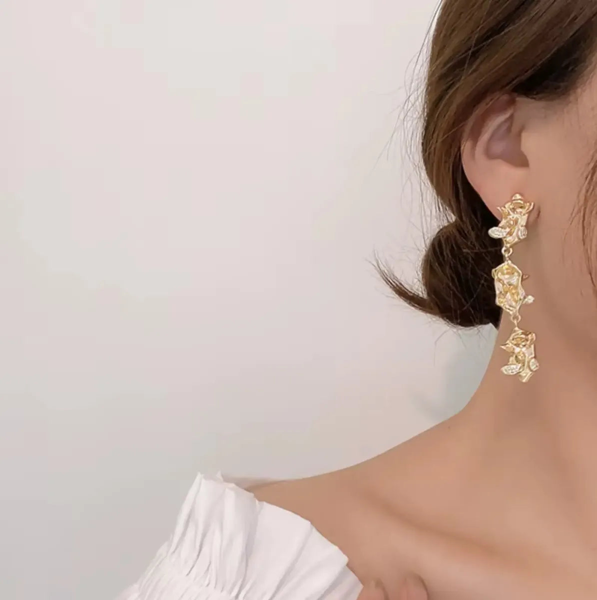 It's Okay to Not Be Okay gold-tone dangle earrings Style 1 – image 5
