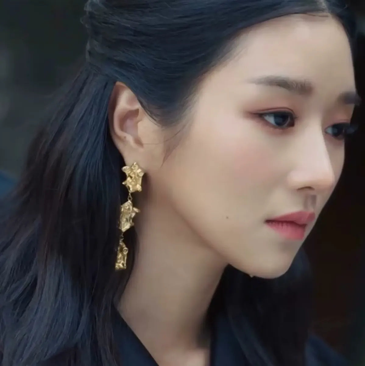 It's Okay to Not Be Okay gold-tone dangle earrings Style 1 – image 7