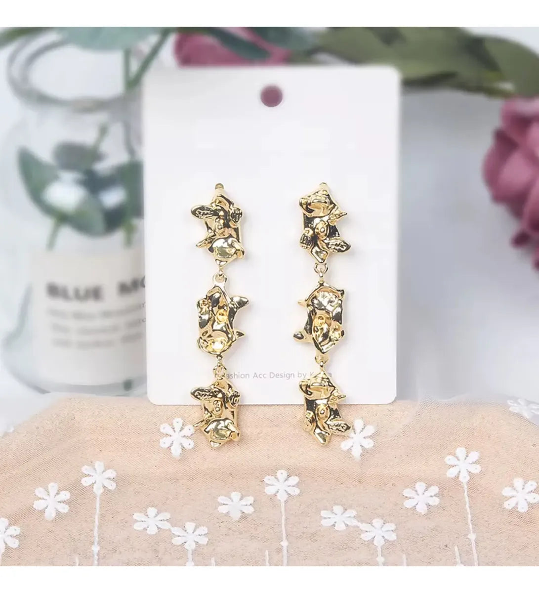 It's Okay to Not Be Okay gold-tone dangle earrings Style 1 – image 9