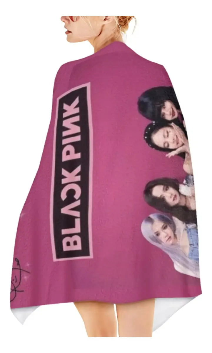 pink BLACKPINK signature print beach towel – image 3