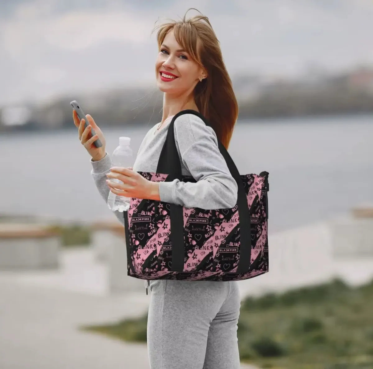 BLACKPINK Logo Shoulder Bag – Black — image 6