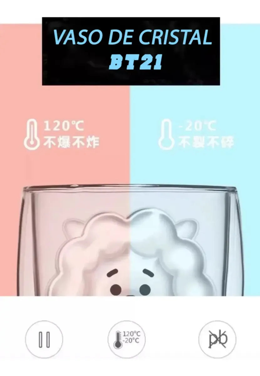 BT21 Tata Glass Cup – 300 ml — image 5