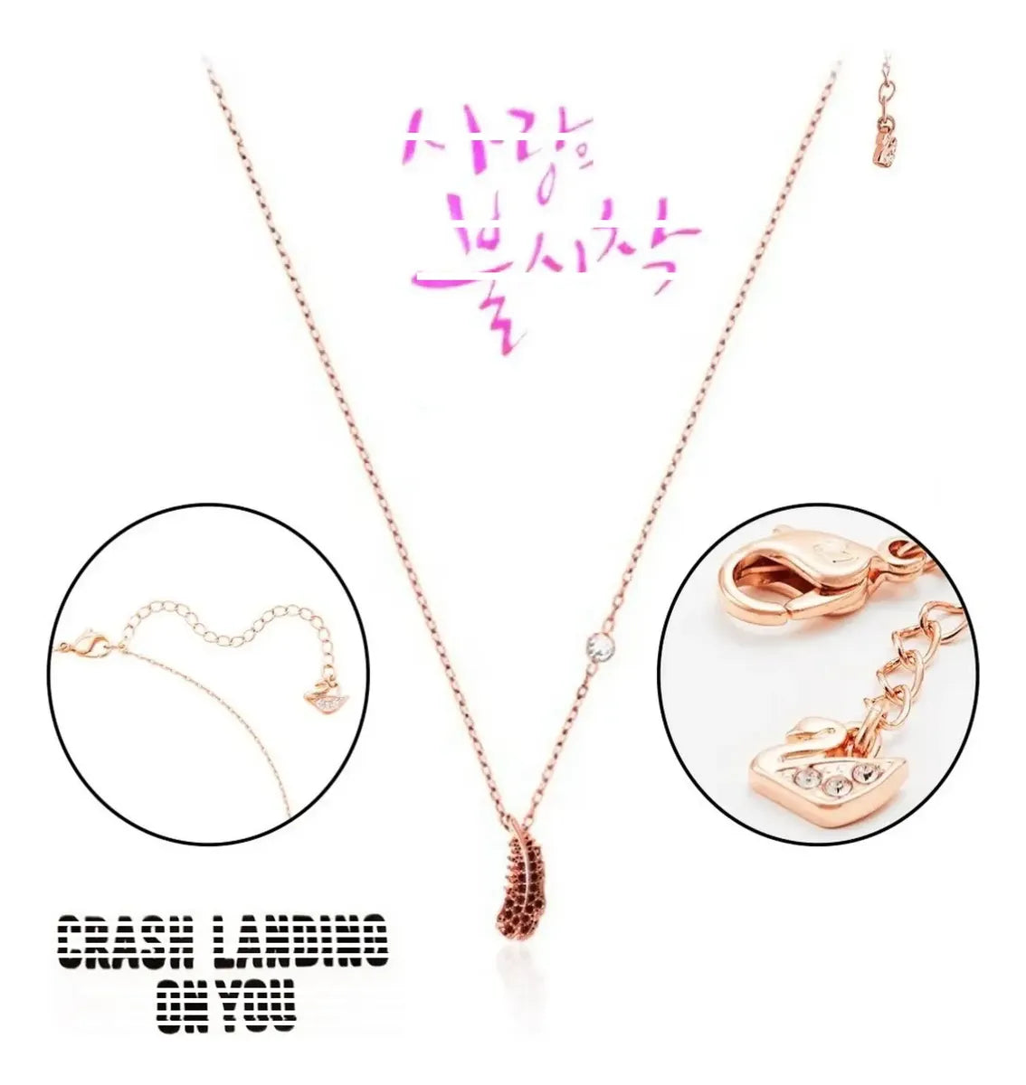 Crash Landing on You Feather Necklace – Style 2 — image 1