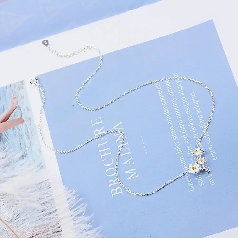 Cherry Blossom Branch Necklace – Silver-Tone — image 5