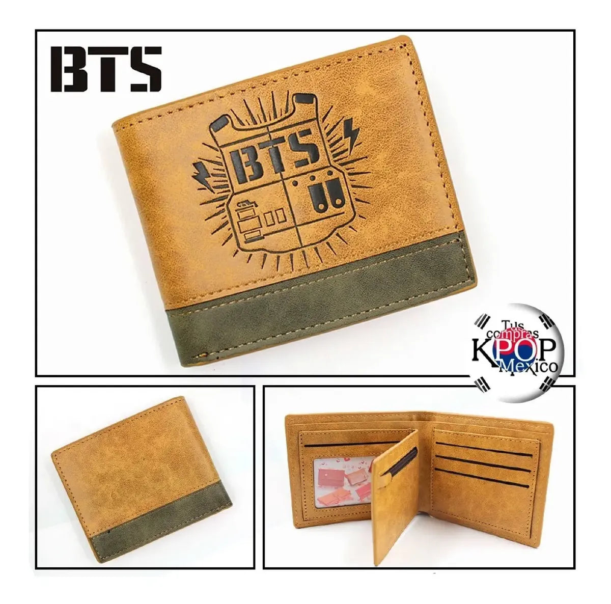 BTS Logo Light Brown Wallet — image 1