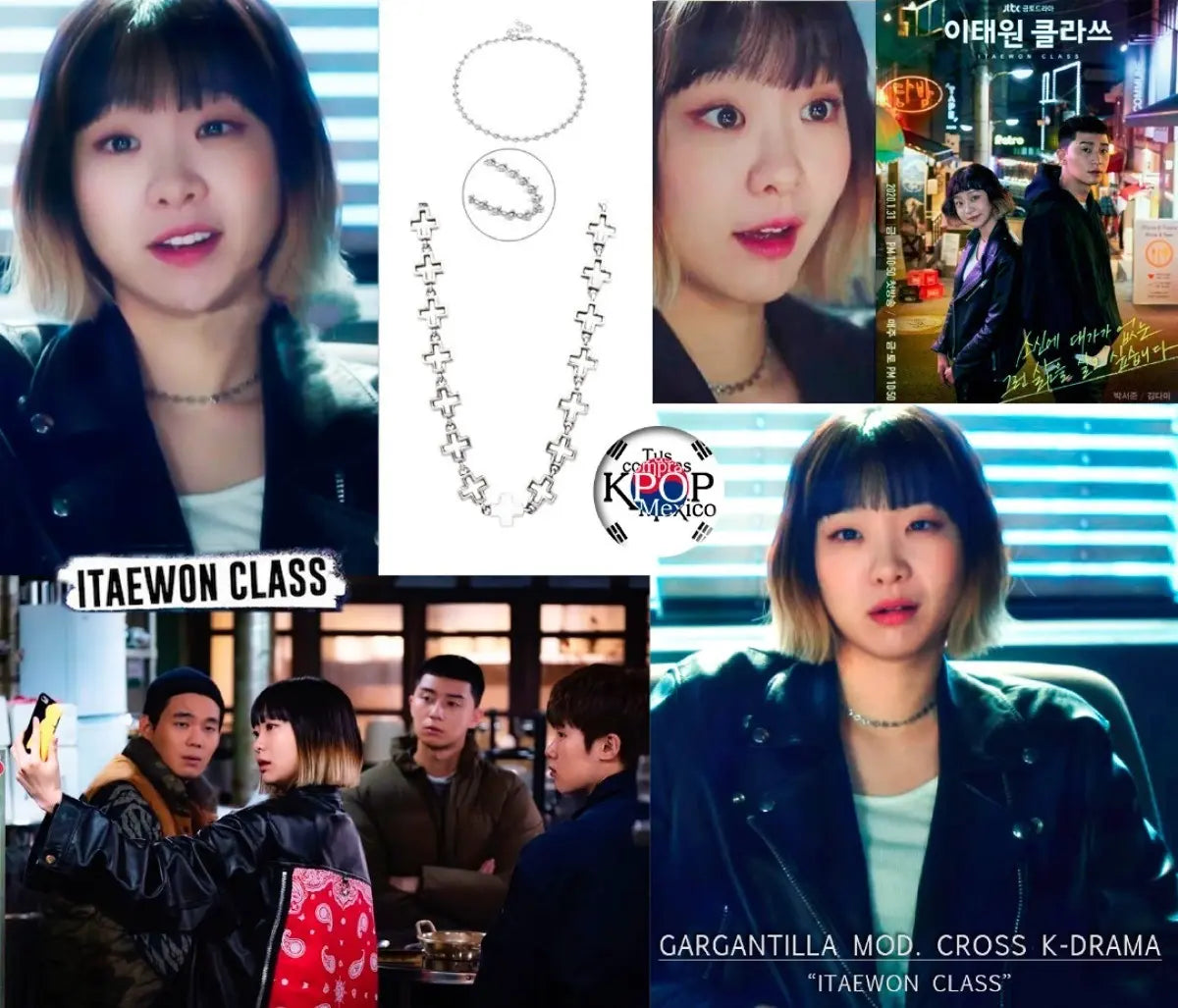Itaewon Class Cross Necklace – Silver-Tone — image 1