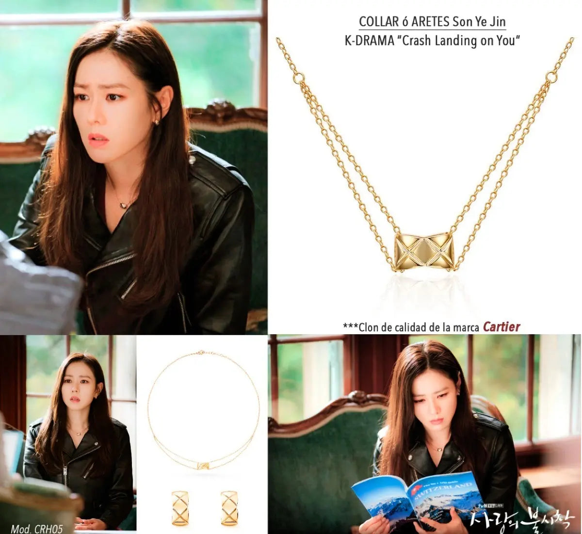 Crash Landing on You Necklace & Earrings Set — image 1