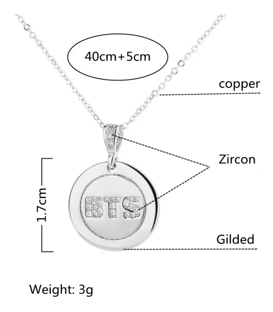 BTS Circular Logo Necklace – Silver-Tone — image 2