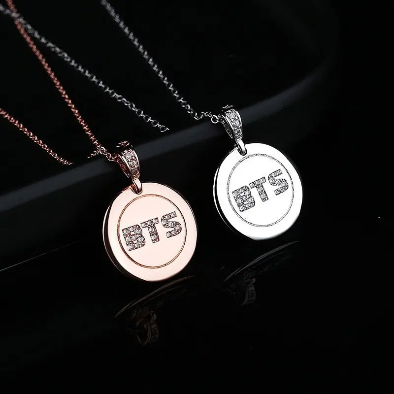 BTS Circular Logo Necklace – Silver-Tone — image 3