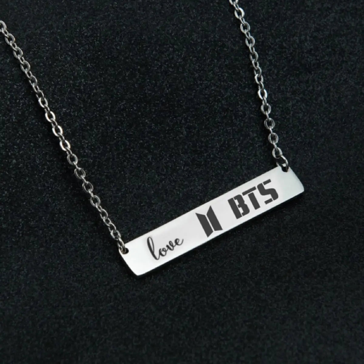 BTS LOVE Pendant Necklace – Silver-Tone — image 2