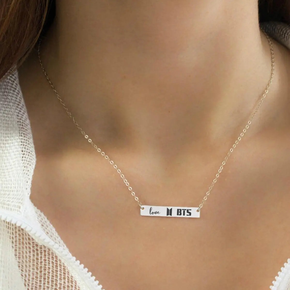 BTS LOVE Pendant Necklace – Silver-Tone — image 4