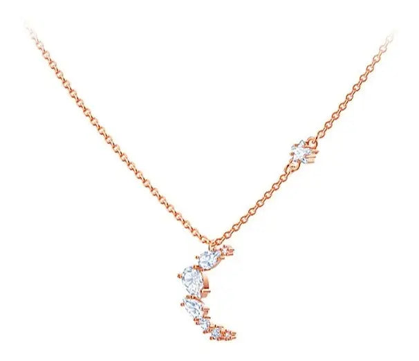 Crash Landing on You rose gold-tone moon and star necklace – image 6