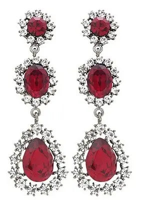 K-pop Red Crystal Drop Earrings – BLACKPINK, TWICE & f(x) — image 3