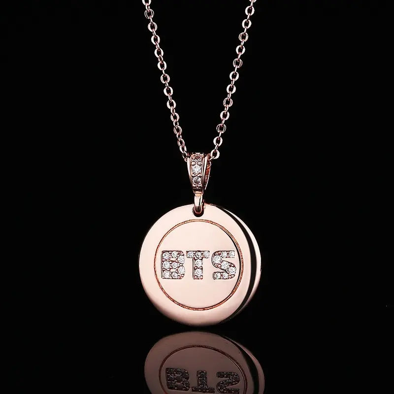 BTS Circular Logo Necklace – Rose Gold-Tone — image 4
