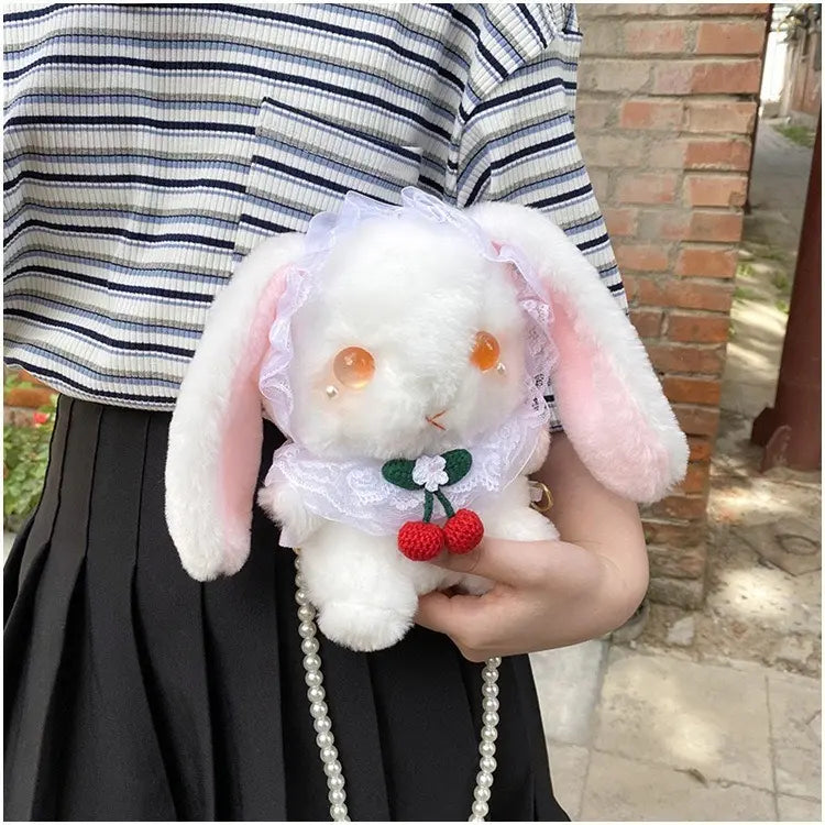 White Plush Bunny Mini Shoulder Bag — image 1