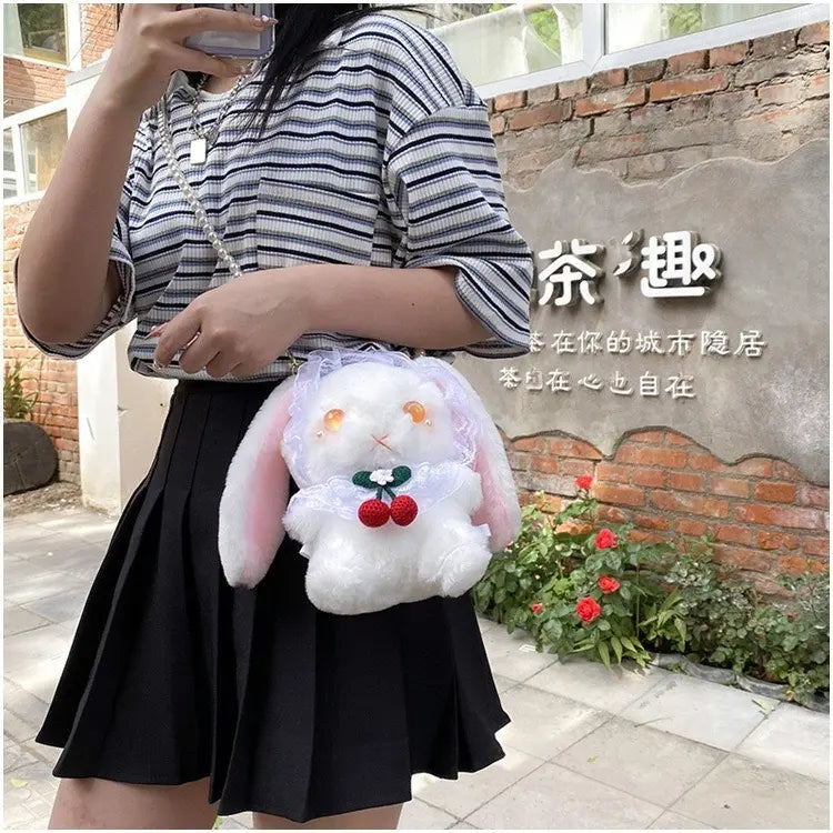 White Plush Bunny Mini Shoulder Bag — image 2