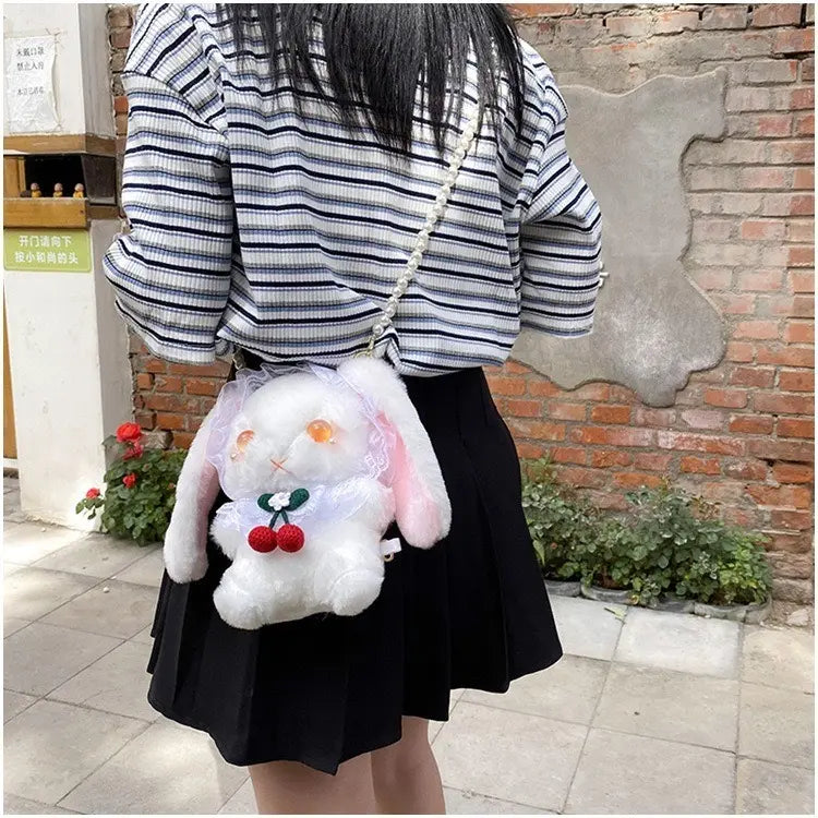 White Plush Bunny Mini Shoulder Bag — image 5