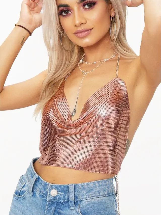 Silver Chain Party Top – One Size — image 6