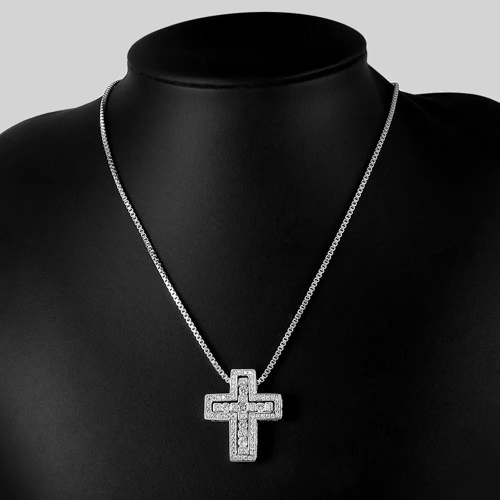 Tree of Heaven Double Cross Couple Necklace — image 6