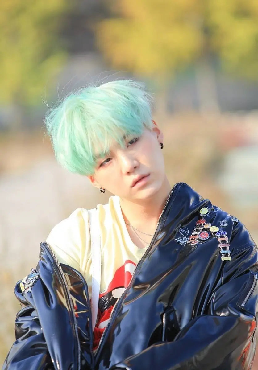 BTS SUGA Black Hoop Earrings — image 2