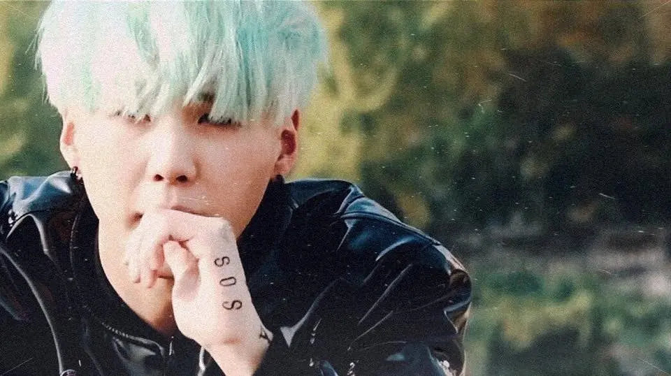 BTS SUGA Black Hoop Earrings — image 8