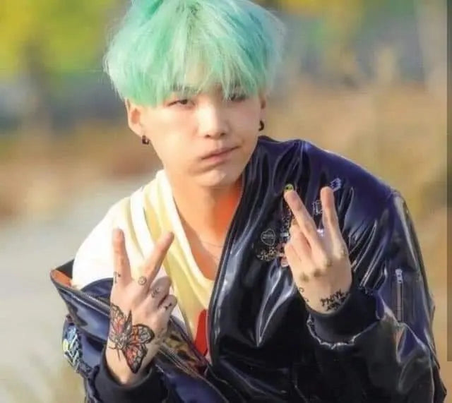 BTS SUGA Black Hoop Earrings — image 10