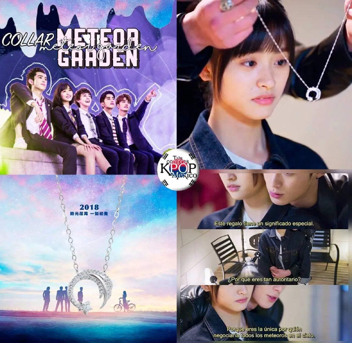Meteor Garden 2018 silver-tone meteor necklace – image 2