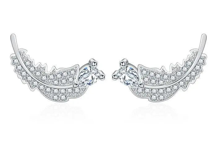 Crash Landing on You Crystal Feather Earrings — image 3