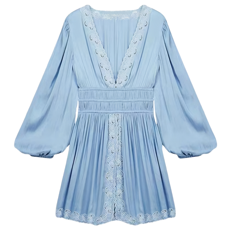 The Glory Lim Ji-yeon-inspired pastel blue lace dress